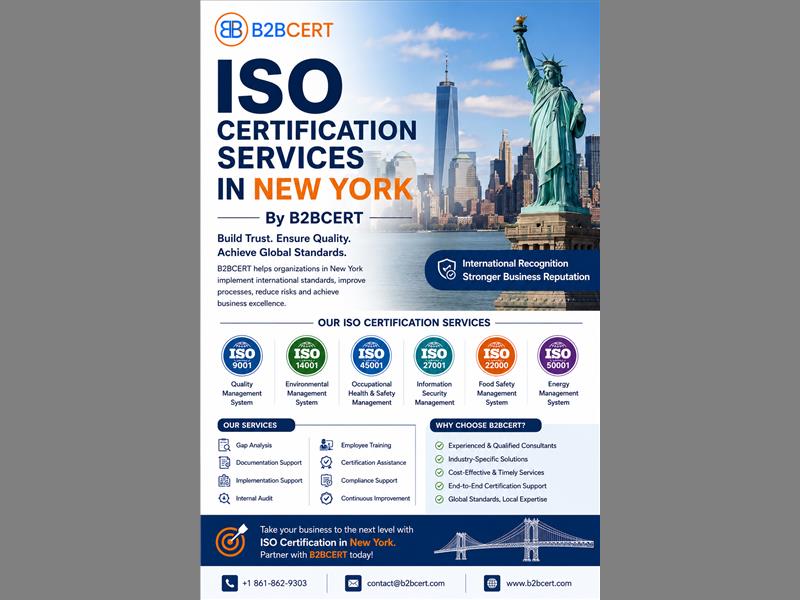 ISO certification services in New York