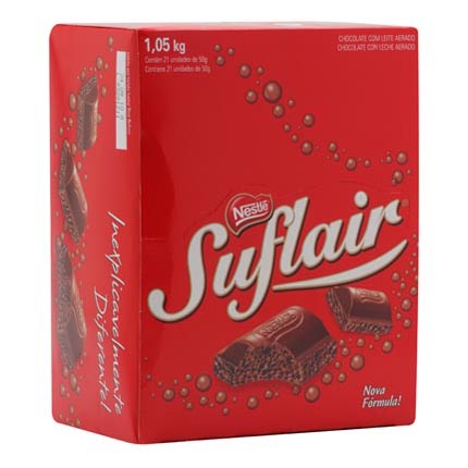 Suflair Milk Aerated Chocolate 21 Units of 50g